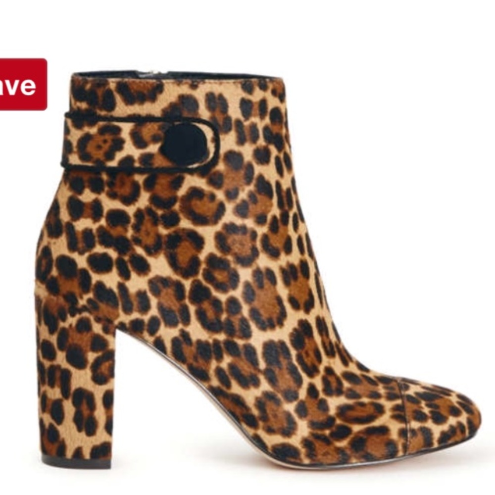Ann Taylor Imogen Leopard Calf Hair Booties Sz 9